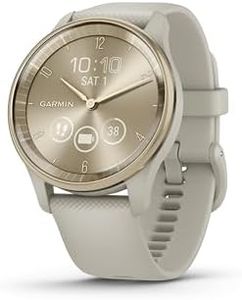 Garmin vívomove Trend, Stylish Hybrid Smartwatch, Long-Lasting Battery Life, Dynamic Watch Hands and Touchscreen Display, French Gray