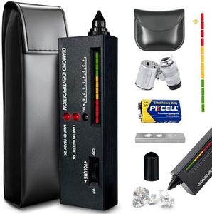Diamond Tester Pen - Jewelry Diamond Tester with 60X Mini LED Magnifying Diamond Selector for Novice and Expert