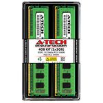 A-Tech RAM 4GB Kit (2x2GB) DDR3 1333 MHz PC3-10600 DIMM - Desktop Computer Memory - CL9 240-Pin UDIMM Non-ECC Unbuffered Upgrade