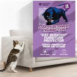 Panther Armor 15-Pack Anti Cat Scratch Deterrent & Training Tape - Protect Couch from Pets - Furniture Protectors - Sticky Tapes