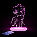 Aloka My Little Pony Pinkie Pie Multi-Color LED StarLight, with Remote Control, 8 inch, Color Changing