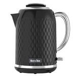 Breville Curve Electric Kettle | 1.7 Litre | 3KW Fast Boil | Black & Chrome [VKT017]