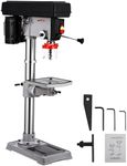 GarveeTech 13 in Benchtop Drill Press, 7.5 Amp 120V, 288-3084 RPM Variable Speed Cast Iron Bench Drill Press, 0-45° Tilting Worktable, Tabletop Drilling Machine for Wood Metal