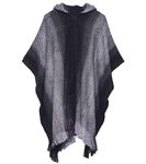 Gamboa Handmade Alpaca Mens Poncho Hoodie Cowboy Mexican Poncho Cape Blanket