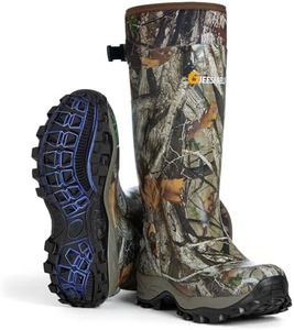 GIEESHIELD Rubber Boots for Men & Women – Ultra-Light Waterproof 6mm Neoprene Insulated Boots with Anti-Slip Sole, Warm Hunting & Rain Boots for Farming, Snow, Mud(Black, Next Camo G2)