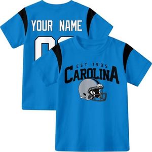 KREDE Carolina T Shirt Custom Name Number for Kids Boy Girl Gift
