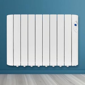 Futura 1500W White Oil Filled Radiator Heaters for Home, 24/7 Day Timer Electric Heater Lot 20 & Advanced Thermostat Control, Wall Mounted Low Energy Electric Radiator with Child Lock