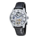 Thomas Earnshaw Men's Longitude Skeleton Automatic Watch with White Dial Analogue Display and Black Leather Strap ES-8006-01