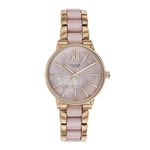 Sonata Poze Quartz Analog Mother of Pearl Dial Metal & Plastic Strap Watch for Women-SP80051KD01W