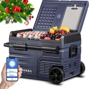 【Upgraded】BODEGA 12 Volt Car Refrigerator, RV Car Fridge Dual Zone APP Control, Portable Freezer,37 Quart (35L) -4℉-68℉ RV Electric Compressor Cooler 12/24V DC and 100-240V AC for Outdoor, Camping, Travel, RV