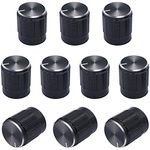 Taiss 10pcs Potentiometer knob,Rotary Knob,Black Metal 6 mm Knurled Shaft Insert Dia.Rotary Encoder knob Switch knobs,Volume Control Knob 15mm Dia. x 16mm Height