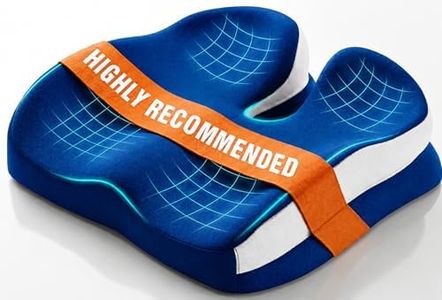 Memory Foam Seat Car Computer Desk Chair Cushion,Cushion For Tailbone Pain Relief Cushion Office Chair Butt Pillow Seat Cushions For Office Chairs Wheelchair Cushion For Long Sitting Back Pain Blue