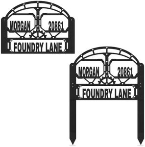 Personalized Industrial Address Sign with Gear and Rivet Design