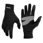 TRIWONDER Kids Winter Gloves for Boys Girls Cold Weather Ski Snow Warm Gloves Running Cycling Sports Bike Gloves (Black, L (9-12 Years Old))