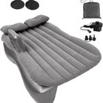 VARNIRAJ Inflatable Travel Car Bed Air Sofa with Two Inflatable Pillow for Car Back Seat Fits Most Car Models SUV,MPV,Truck,MinivanGrey (Gray)