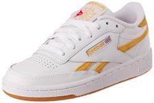 Reebok Women's Club C Revenge Sneaker, FTWR White/Retro Gold F23-R/Stucco, 5 UK