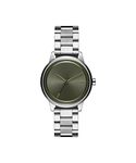 MVMT Stainless Steel Profile Analog Green Dial Unisex-Adult Watch-28000188-D, Silver Band