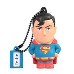 TRIBE DC Comics Superman Merchandise Collectible 16GB USB Flash Drive and Keyring Holder