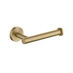 TASTOS Brushed Gold Toilet Paper Holder SUS304 Stainless Steel, Modern Round Tissue Roll Holders Wall Mount, Toilet Paper Roll Dispenser Bathroom 5 inch TP Holder for Kitchen Washroom