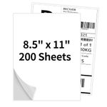 8.5" x 11" Labels, 200 Sheets Full Page Labels, Self Adhesive Shipping Address Labels Full Sheet Label Stickers Paper for Laser/Ink Jet Printer