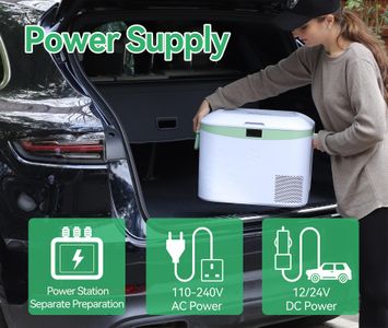 BINGI 18L Portable Car Fridge Freezer – Compressor, 12/24V DC & AC, -18°C to 15°C