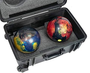 Case Club 2 Bowling Ball Heavy Duty Travel Case - Store, Organize & Protect up to 2 Bowling Balls, Shoes, and Accessories in a Hard-Sided, Lockable, Rolling Travel Case