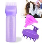 Root Comb Applicator Bottle Brush,Hair Oil Applicator Bottles for Hair Care,Root Comb Applicator Bottle and Scalp Massager Shampoo Brush Hair Coloring Dye for Home Salon Comb Applicators