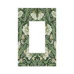 William morris decora outlet wall plate vintage green floral 1 gang rocker decorative switchplate faceplate gfci light switch covers for farmhouse decor