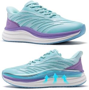 OrthoComfoot Women's Orthopedic Walking Shoes, Comfortable Arch Support Sneakers for Foot and Heel Pain, Lightweight for All Day Outdoor Activities, Mint, Size 6