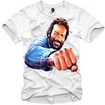 E1Syndicate T-Shirt Bud Spencer FIST Terence Hill Kult Hype S/M/L/XL White