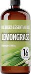 Lab Bulks Essential Oils - Lemongrass Essential Oil 16 oz (473 ml) for Diffusers, Home Care, Candles, Hair, Lemongrass Oil Spray - Lemongrass Oil Essential Oil Spray