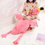 Hollowfly Large Flamingo Stuffed Animal, Giant Plush Flamingo Toy Flamingo Plush Pillow, Christmas in July Gift for Boys and Girls Birthday Gifts(Pink,51 Inch)