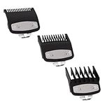 3 Pack Hair Clipper Guard, Professional Hair Clipper Guards Combs, Hair Clipper Limit Comb, Hair Clipper Guards Attachments, Fits Most Size Clippers Guide Combs - Black