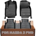 Mat Up! for Mazda 3 FWD Sedan and Hatchback 2019-25 Custom Fit Floor mats, All Weather, Full Coverage 1st & 2nd Row