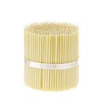 Danilovo Pure Beeswax Candles - No-Drip, Smoke-Less, Tall, Thin Taper Candles – Decorative Candles for Church Prayer, Decor or Birthday Candles – Honey Scented – 16 cm, Ø 5,7 mm (White, 200pcs)