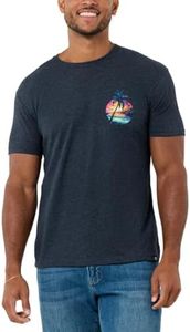 Neon Shores II Cool Casual Streetwear Graphic Tee for Men, Large