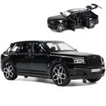 Wembley Pull Back Car Toy Die-cast Model Car 1:32 Scale Metal Car Pull Back Toy Vehicle with Openable Doors & Light Engine Sound Realistic Collectible Car Boys Kids 3+ Years & Above – Black