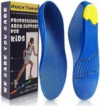 ROCKTAKIN Kids Arch Support Shoe Inserts, Children Orthotics Shoe Insoles with PU Foam Cushioning for Flat feet, Plantar Fasciitis, Feet Heel Pain Relief