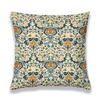 Obal William Morris Cushion Covers Original Design Velvet Pillow Case Square Decorative Throw Pillow Cover 45cm x 45cm for Sofa Bed Couch Living Room Bedroom (18x18 Inch) Little Chintz 1pc