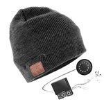 JIANYIJIA Wireless Bluetooth Hat,Bluetooth Beanie Music Hat With Speaker Headphones Headsets Built In Microphone Hands Free Perfect For Running Skiing Skating Hiking (grigio)