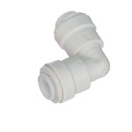 WATTS Pl Tube, 90, 1/4 fit, 150 Psi, Plastic, 70 Deg F PL-3002 Push Elbow, 1/4-Inch OD, quot