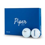 Piper Golf Premium Golf Balls for Maximum Distance and Straighter Shots | 1 Dozen (12-Balls) | Custom Alignment Golf Ball Marker