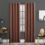 Sun Zero Soho 2-pack Blackout Energy Efficient Grommet Curtain Panel Pair, 54" x 96", Terracotta