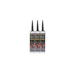 Everbuild 3 X Roof & Gutter Sealant Black 310ml EVBROOFBL