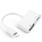 HDMI Adapter for iPhone and iPad to TV, 【Apple MFi Certified】 Lightning to HDMI Adapter 1080P Lightning Digital AV Adapter Sync Screen HDMI Cable Adapter Compatible with iPhone, iPad, No Power Need