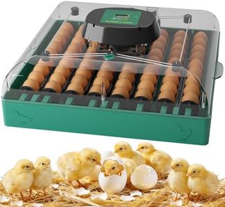 Shaledig Incubators for Hatching Eggs, 72 Eggs Hatching Incubator with Automatic Egg Turner & Humidity Control & Digital Temp, 360° Clear View for Chicken/Duck/Quail/Goose, Perfect for Lab School Farm