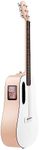 LAVA ME Play Electric Acoustic Guitars with Ideal Gig Bag, Carbon Fibre Smart Guitar (36 Inch Light Peach and Frost White)