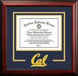 NCAA Cal Golden Bears Spirit Diploma Frame 8.5 x 11 Inches Mahogany