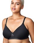 Wonderbra Womens Breathable Cups Wirefree Bras, Black/Warm Stee, 38DD US