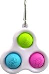 ANAB GI Fidget Pop Toys - Portable, Calming Sensory Hand Toys for Fun & Stress Relief - Soft & Flexible Food-Grade Silicone Materials Keychain - Durable Poppers for Kids & Adults (Multicolouer) PACK-1